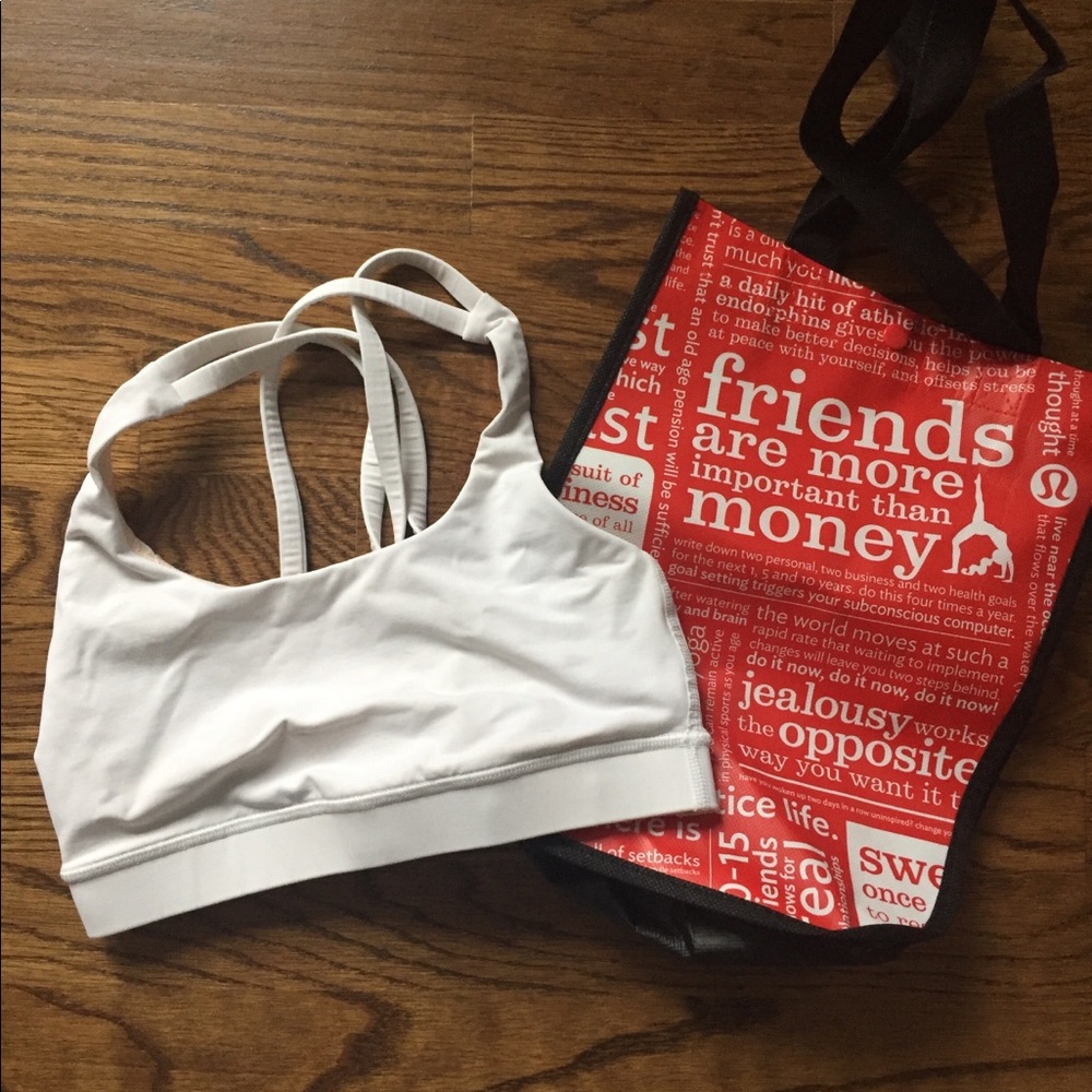 Lululemon white bra size 4